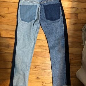 Two toned denim Zara jeans size 26 never worn